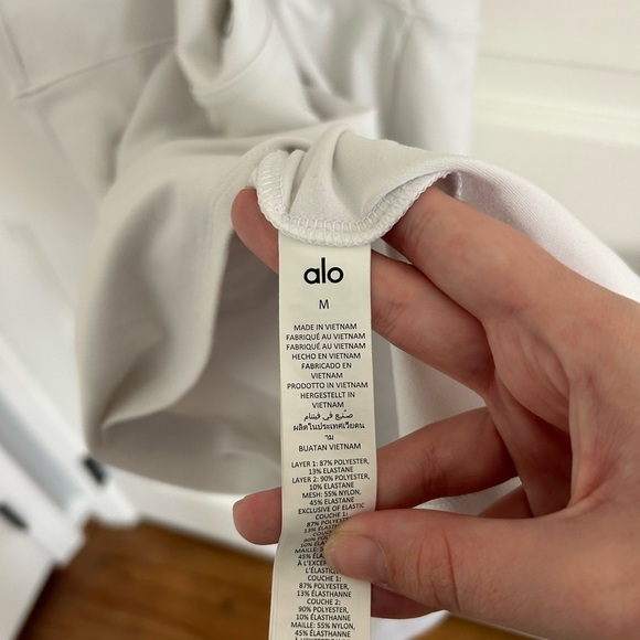 Alo Yoga AloSoft Backspin Dress In White - Picture 7 of 7